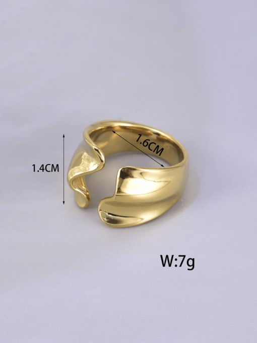 A TEEM Titanium Steel Irregular Vintage Band Ring 1