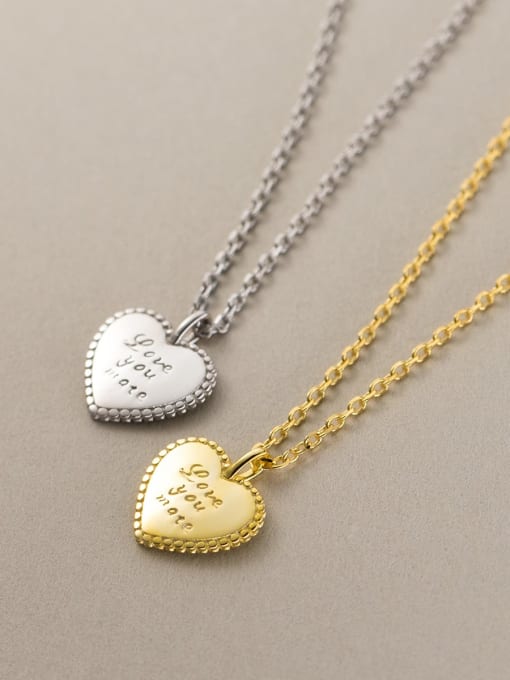 Rosh 925 Sterling Silver Heart Minimalist Necklace 0
