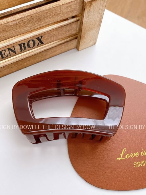 Sunset red 9.5cm Alloy Resin Trend Geometric  Jaw Hair Claw