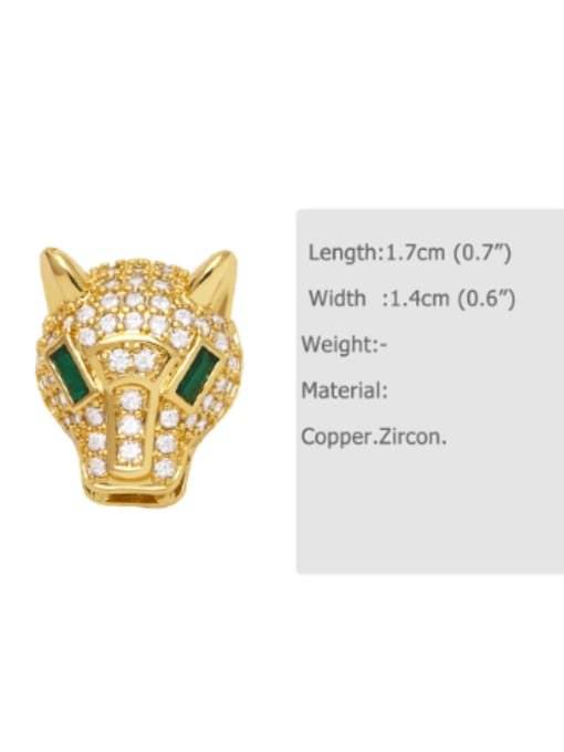 CC Brass Cubic Zirconia Leopard Vintage Stud Earring 2