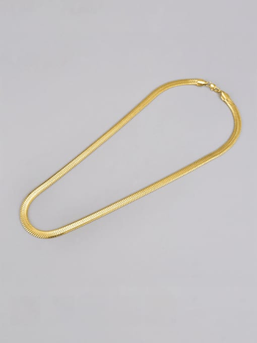 A TEEM Titanium Steel Minimalist Snake Bone Chain Necklace 2