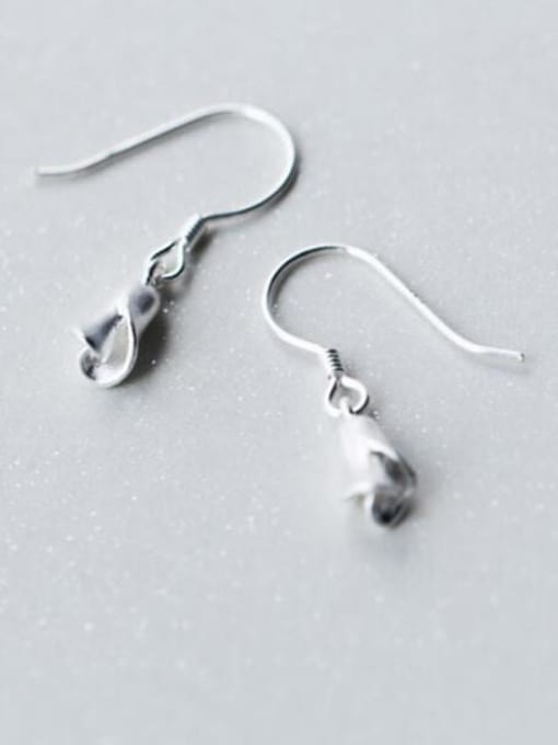 Rosh 925 sterling silver minimalist flower  hook earring 4