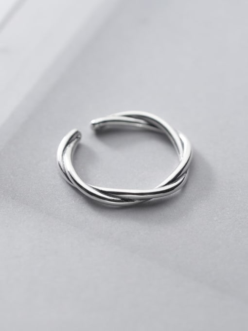Rosh 925 Sterling Silver Cross Minimalist Midi Ring