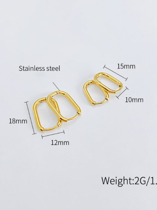 Open Sky Titanium Steel Geometric Minimalist Huggie Earring 3