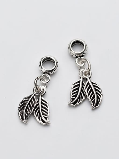 FAN 925 Sterling Silver With  Vintage  Leaf pendant Diy Accessories 1