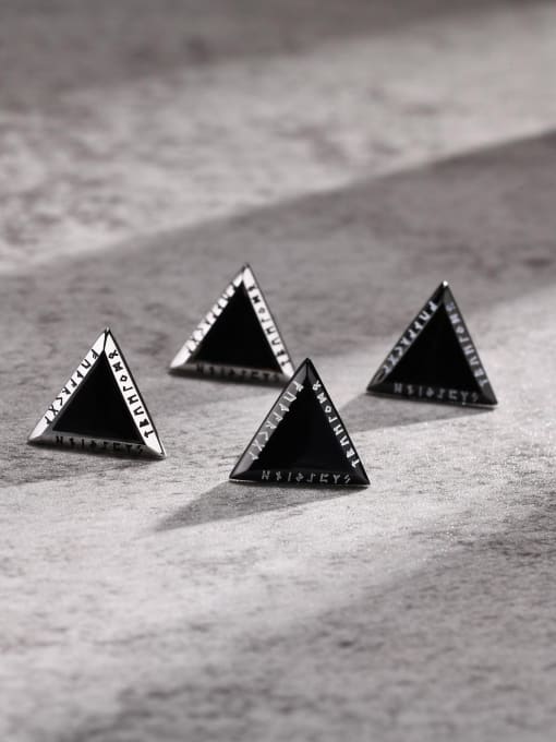 CONG Stainless steel Triangle Hip Hop Stud Earring 0