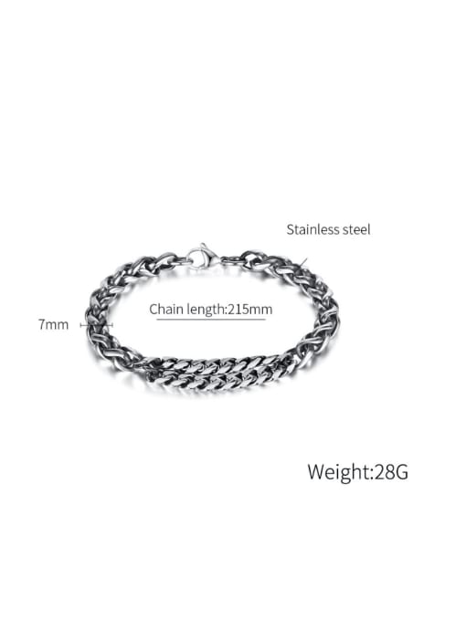 Open Sky Titanium Steel Geometric Hip Hop Bracelet 3