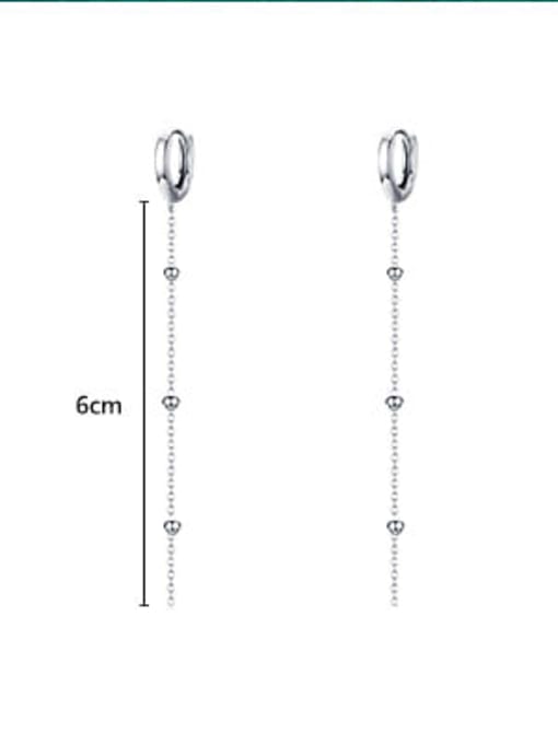 MODN 925 Sterling Silver Tassel Minimalist Threader Earring 2