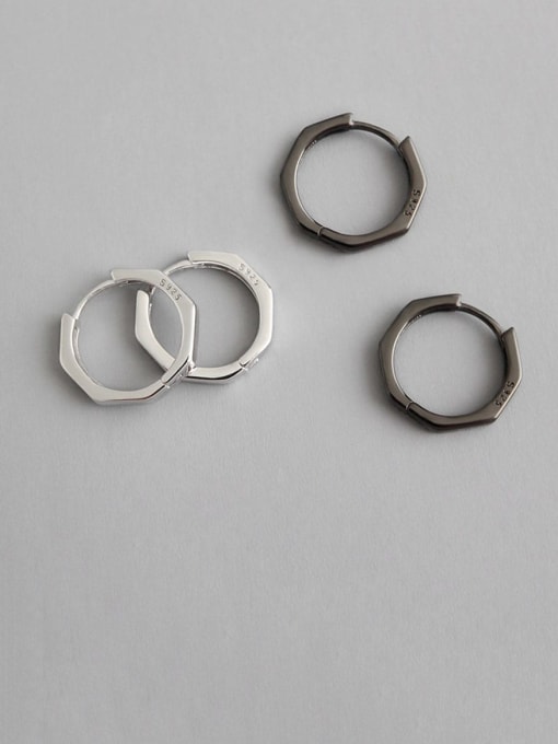 DAKA 925 Sterling Silver Geometric Minimalist Hoop Earring