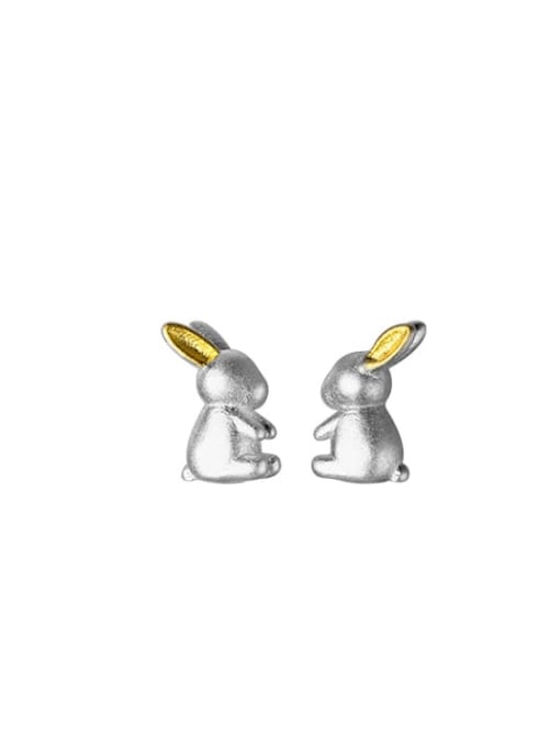 Rosh 925 Sterling Silver Rabbit Cute Stud Earring 2