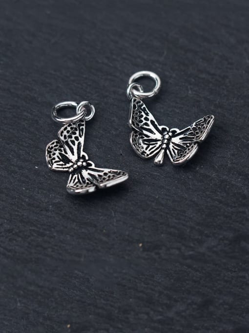 FAN 925 Sterling Silver With Vintage small butterfly pendant  Diy Accessories 0