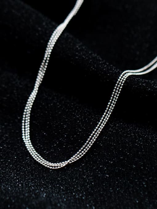 Rosh 925 Sterling Silver Round Minimalist Multi Strand Necklace