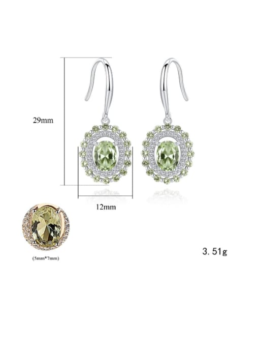 CCUI 925 Sterling Silver Cubic Zirconia   Classic Oval Hook Earring 4