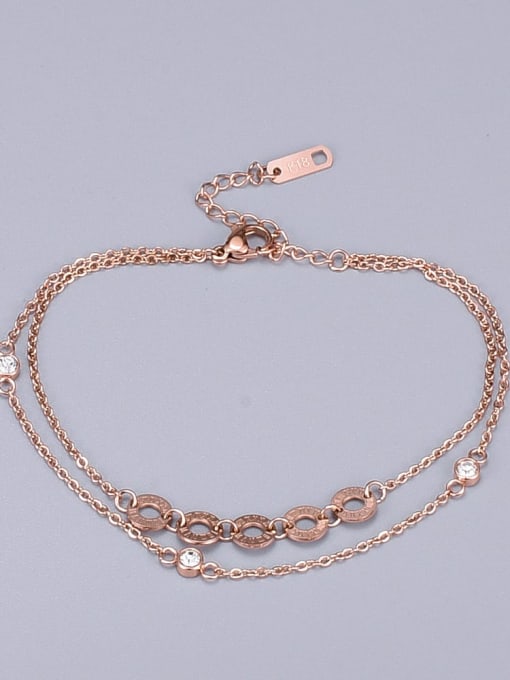 A TEEM Hollow Round Double classic Anklet 2