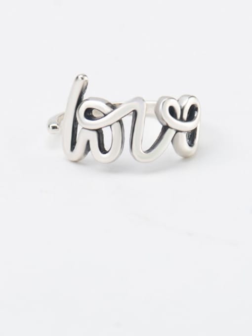 XBOX 925 Sterling Silver Letter Vintage Band Ring 1