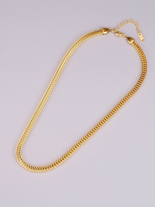 A TEEM Titanium Steel Vintage Snake bone chain Necklace 1