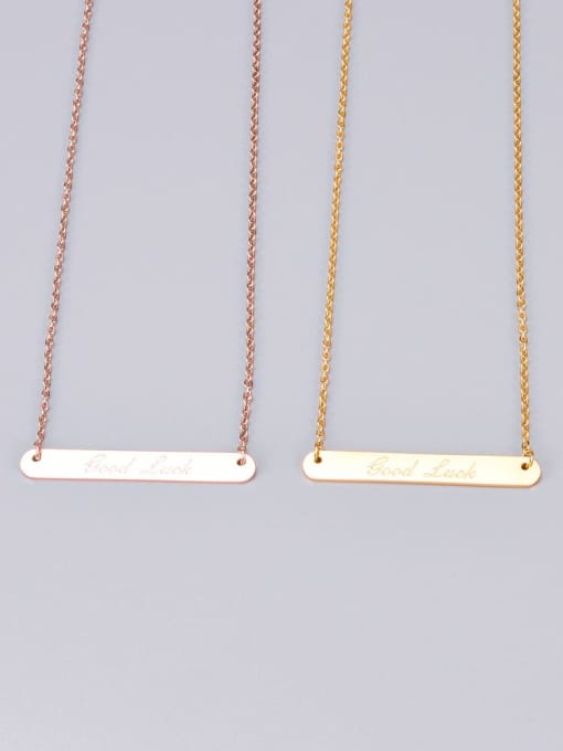 A TEEM Titanium Simple rectangular pendant  Necklace