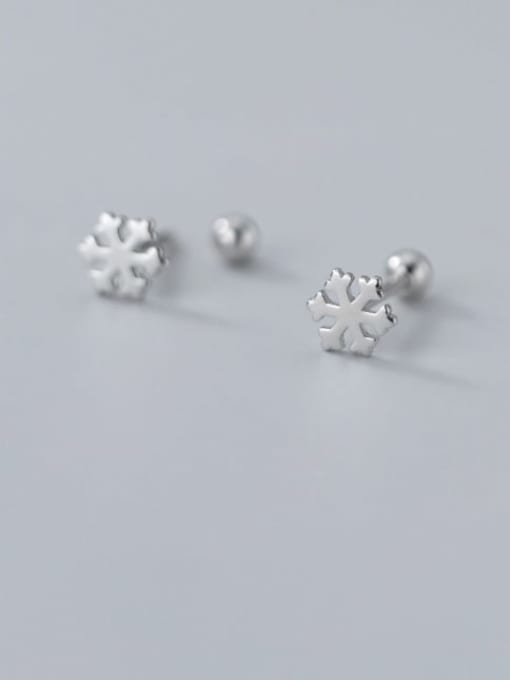 Rosh 925 Sterling Silver Flower Minimalist Stud Earring 2