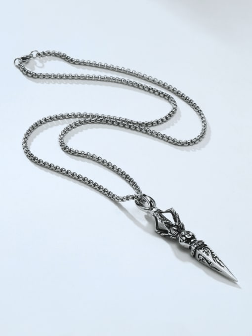 CONG Titanium Steel Irregular Vintage Necklace 0