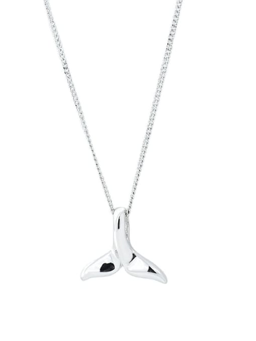 XBOX 925 Sterling Silver Fish Tail  Minimalist Pendant Necklace 3