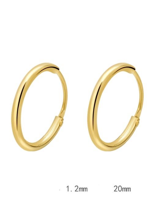 18K gold (large) 925 Sterling Silver Geometric Minimalist Hoop Earring