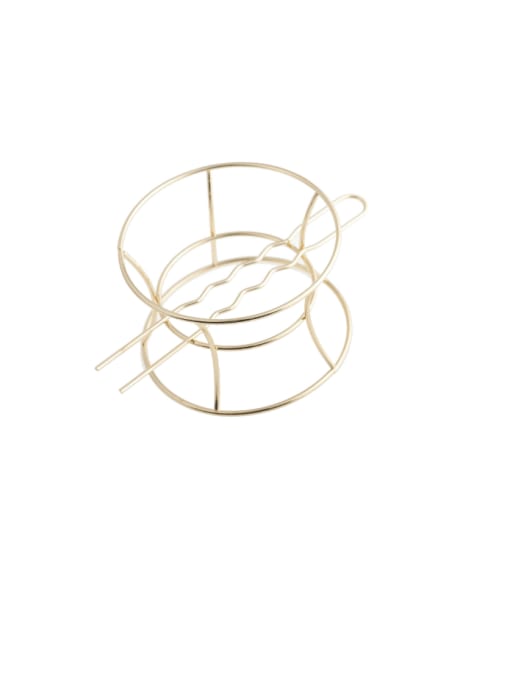 Chimera Alloy Minimalist Geometric  bowl shaped hairpin Hair Stick 0