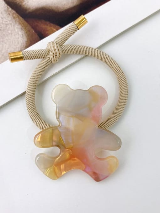 Colorful yellow Cellulose Acetate Cute Bear Hair Barrette