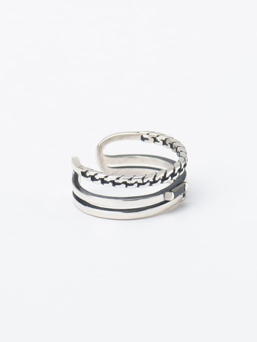 XBOX 925 Sterling Silver Geometric Vintage Stackable Ring 1