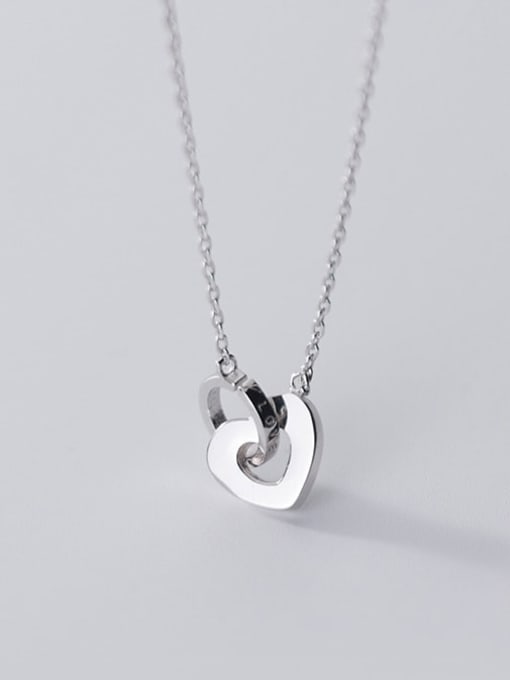 Rosh 925 Sterling Silver Shell Heart Minimalist Necklace 3