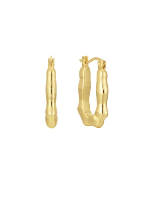 Gold irregular earrings Brass Geometric Minimalist Drop Earring