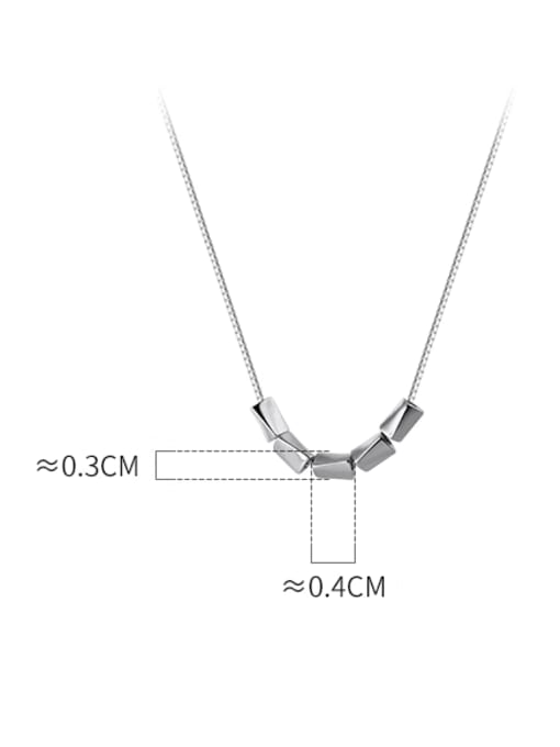 Rosh 925 Sterling Silver Square Minimalist Necklace 2