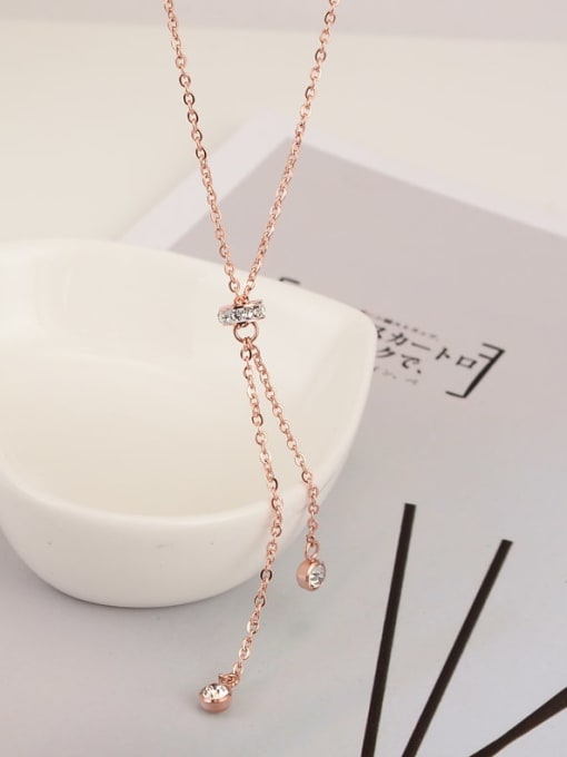 A TEEM Titanium Tassel Minimalist Necklace 1