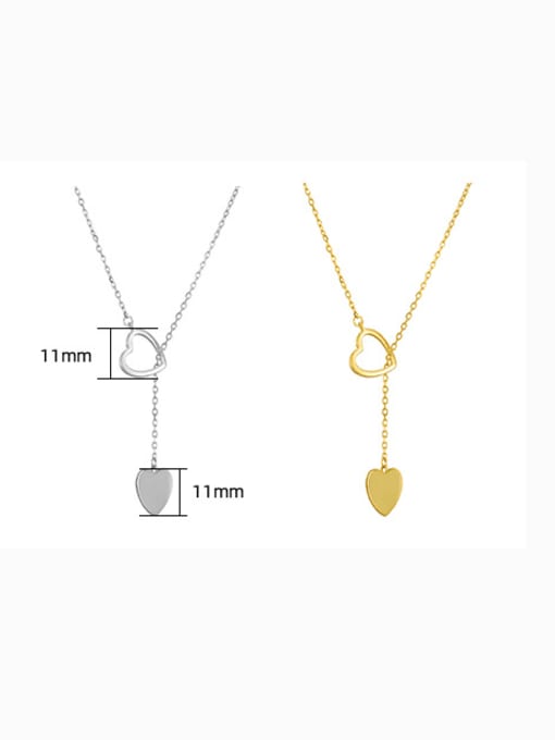 XBOX 925 Sterling Silver Heart Tassel Minimalist Necklace 3