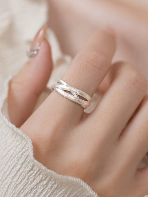 Rosh 925 Sterling Silver Geometric Minimalist Stackable Ring