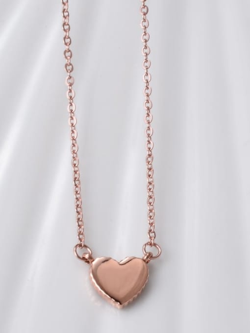 A TEEM Titanium Red Enamel Heart Minimalist Choker Necklace 1