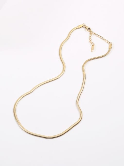 GROSE Titanium Steel  Minimalist Snake bone chain  Necklace 1