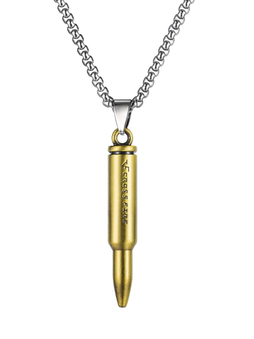 1900 Pendant with chain Alloy Hip Hop Retro personality bullet pendant Necklace