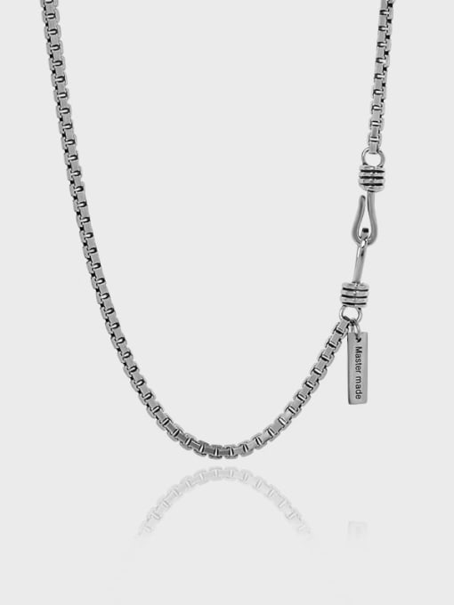DAKA 925 Sterling Silver Irregular Vintage Necklace