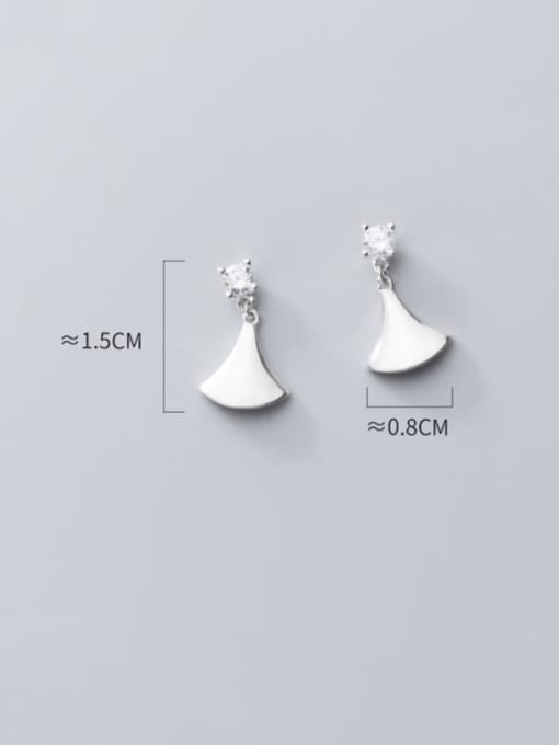 Rosh 925 Sterling Silver Rhinestone Geometric Minimalist Stud Earring 4
