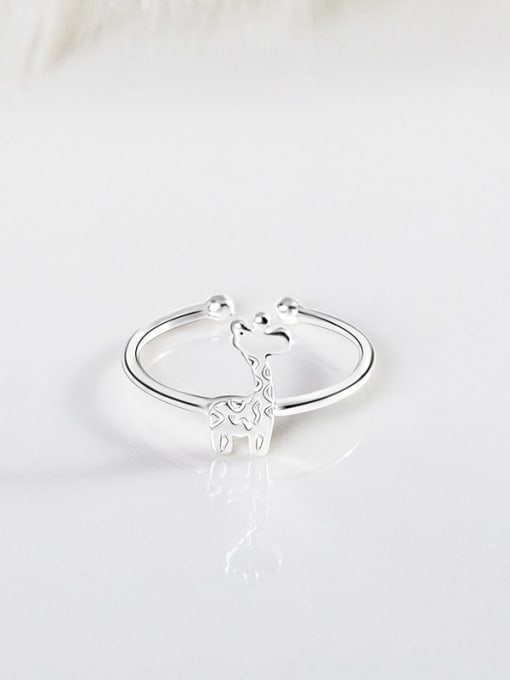 BeiFei Minimalism Silver 925 Sterling Silver Bowknot Cute Band Ring 2