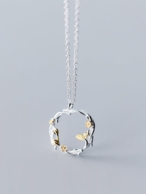 Rosh 925 Sterling Silver Flower Minimalist Necklace 2