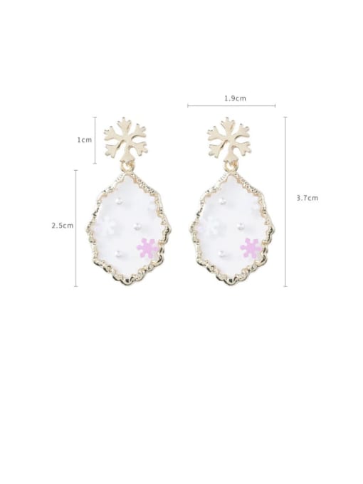 Girlhood Alloy With Gold Plated Fashion Irregular Drop Earrings 3
