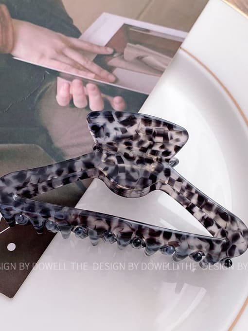 Leopard Black 9.3cm Cellulose Acetate Trend Geometric Jaw Hair Claw
