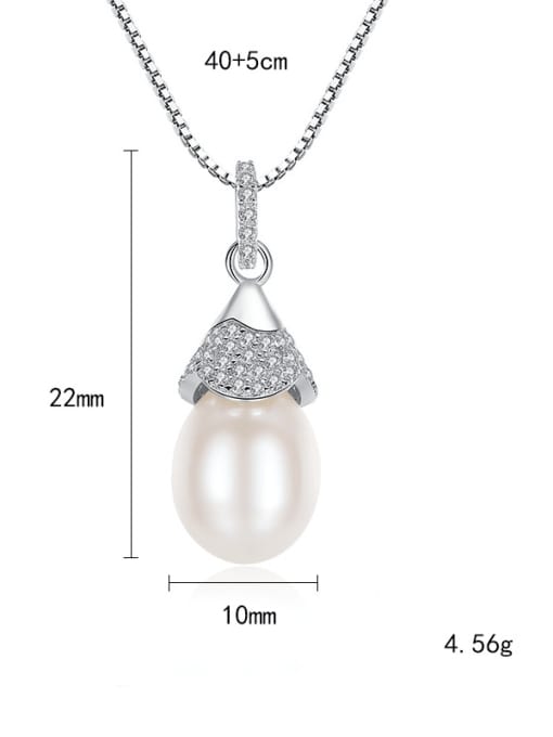 CCUI 925 Sterling Silver Freshwater Pearl  Pendant  Necklace 4