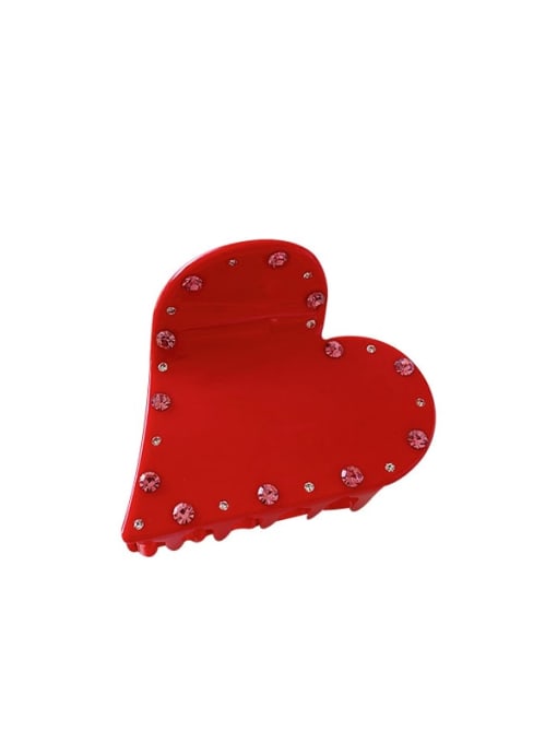 Chimera Cellulose Acetate Cute Heart Jaw Hair Claw 0