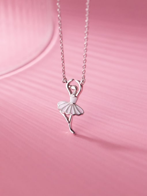 Rosh 925 Sterling Silver  Cute Angel Pendant Necklace 2