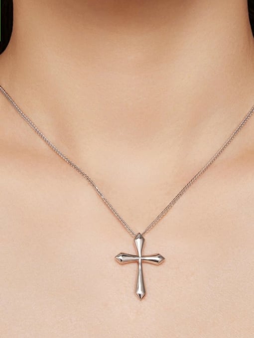 Jare 925 Sterling Silver Cross Minimalist Regligious Necklace 1