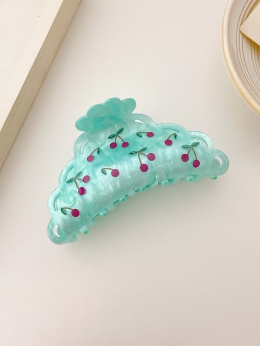 Cherry blue 9cm Cellulose Acetate Cute Friut Alloy Jaw Hair Claw