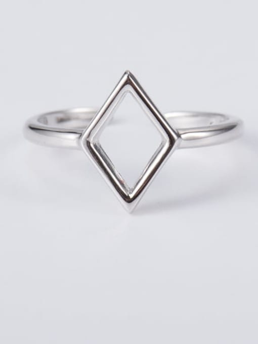 XBOX 925 Sterling Silver Hollow Geometric Minimalist Band Ring 3