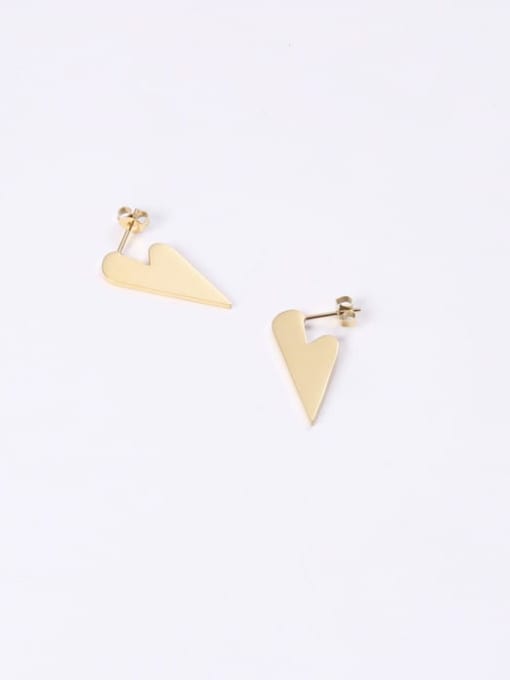 GROSE Titanium  +Smooth Triangle Minimalist Stud Earring 2